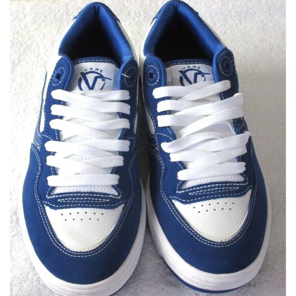 Vans Men's Rowan Zorilla 2 True Blue White Suede Canvas Shoes sizes NIB - Picture 1 of 5